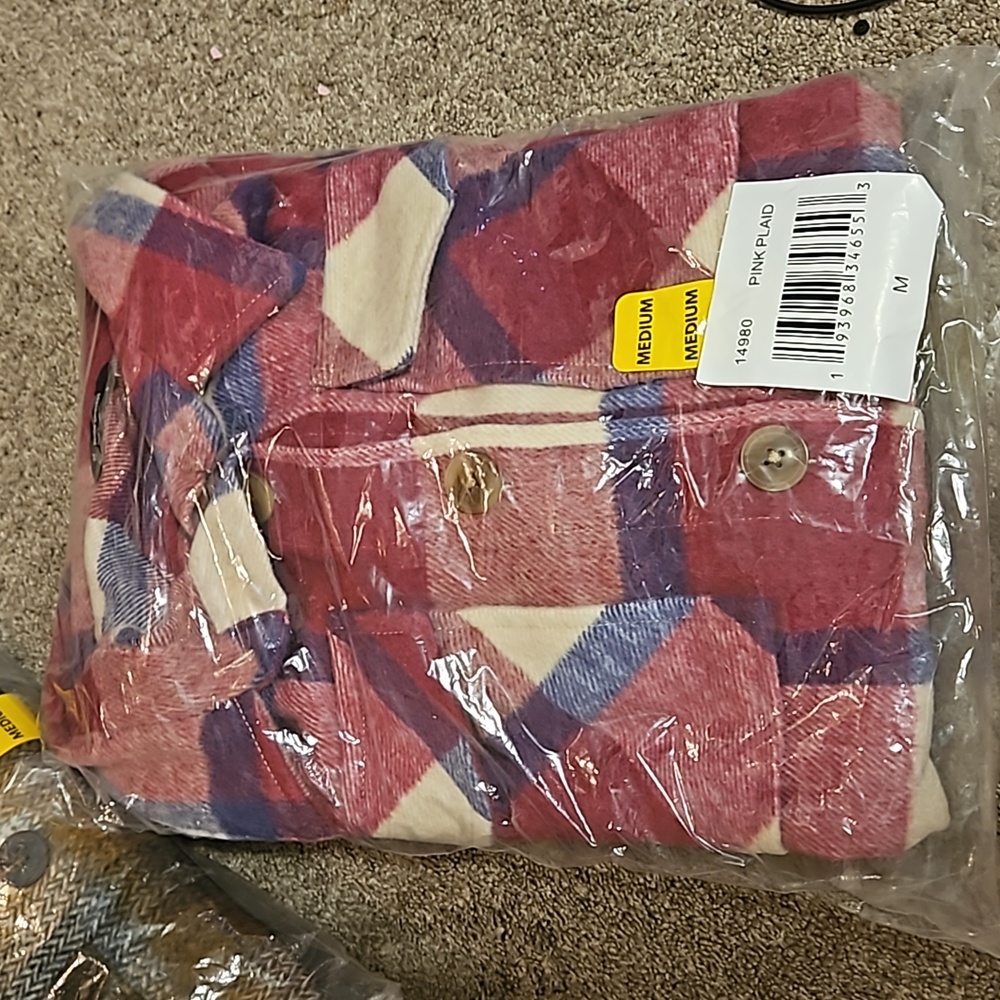 Pink plaid jacket